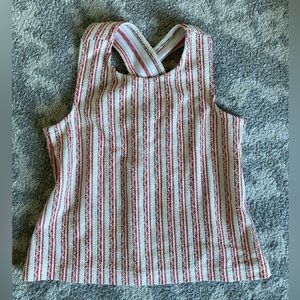 Madewell Terry swing cross back tank sleeveless top